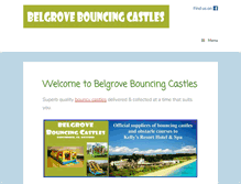 Tablet Screenshot of belgrovebouncingcastles.com